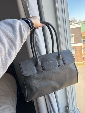 Matt & Nat Black Structured Top-Handle Satchel